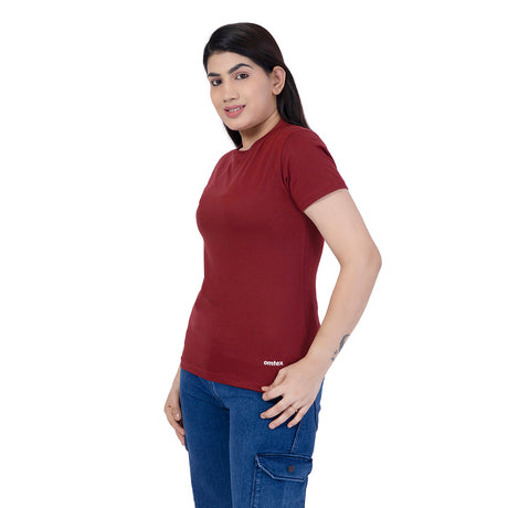 Breeze T Shirt Maroon | Omtex