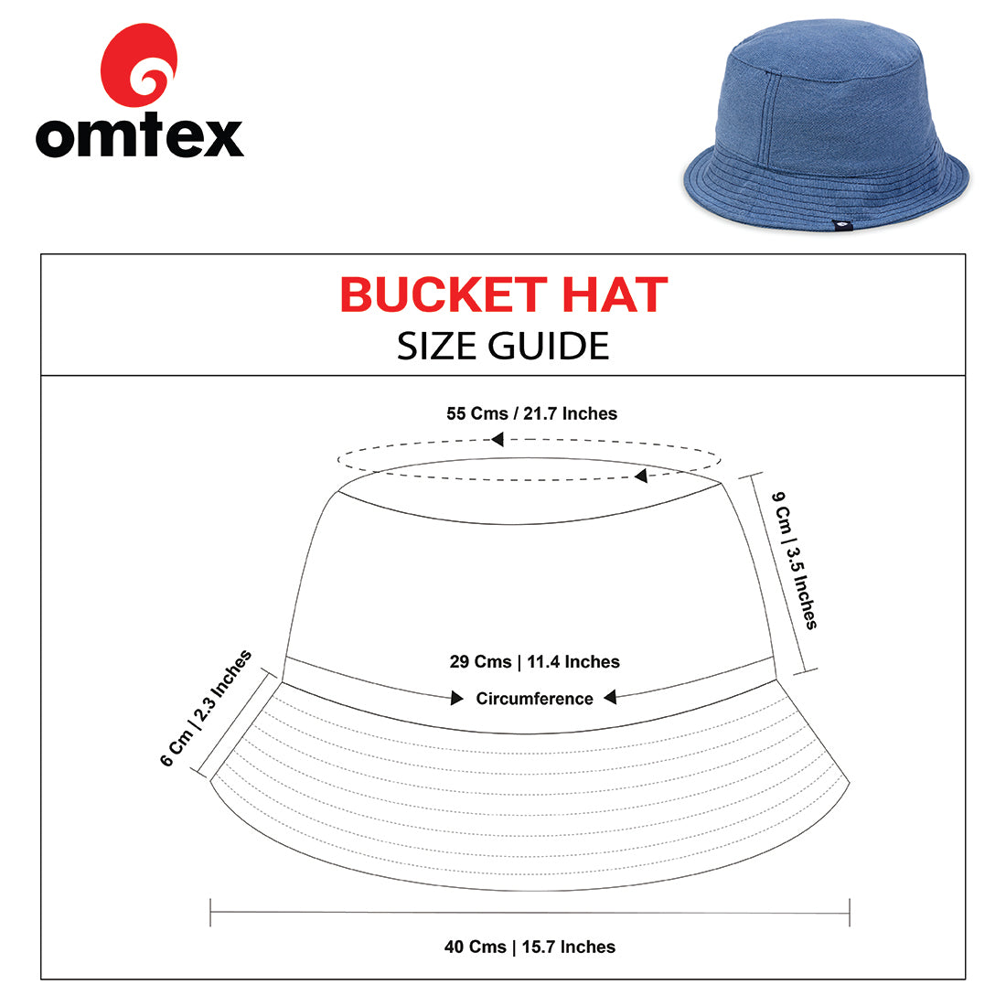 Bucket Hat Denim - Blue