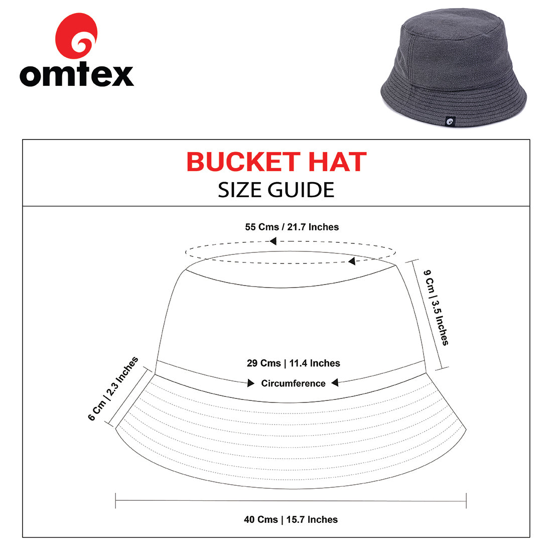 Bucket Hat Denim - Grey