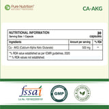 Ca-AKG  Calcium Alpha-Ketoglutarate 500mg | Bone & Joint Health