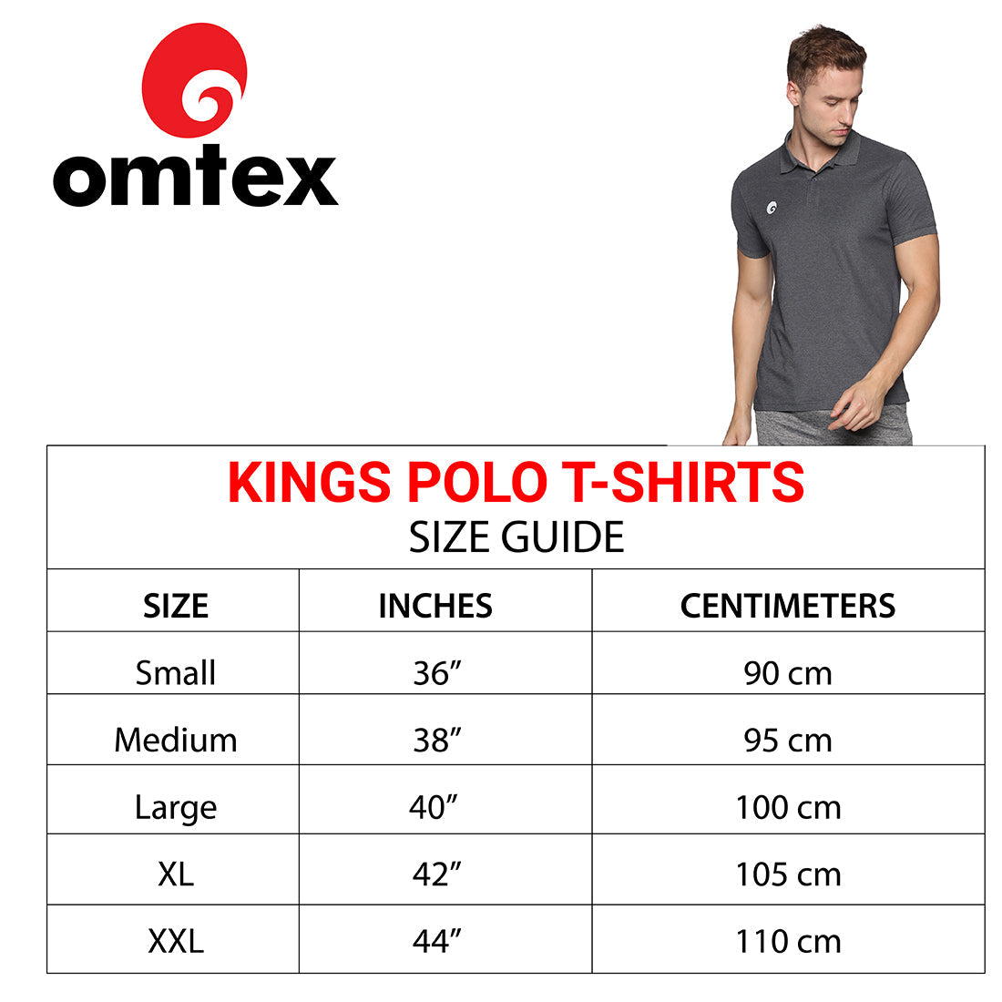 Kings Polo T-shirt Charcoal Grey