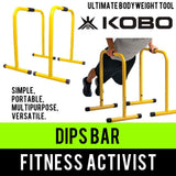 Kobo CTA-24 Fitness Equalizer Dip Bars Stand
