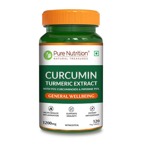 Curcumin Turmeric Extract 95% Curcuminoids & Piperine | 120 Tablets - Nutrition by Pure Nutrition