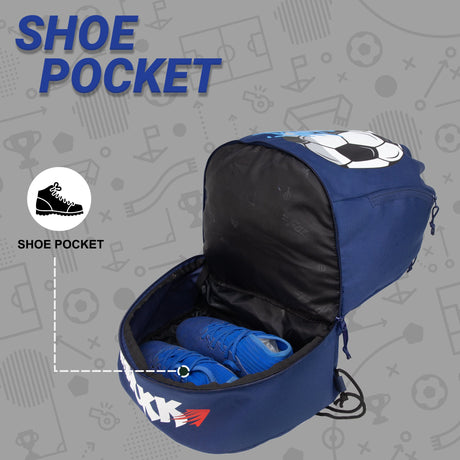 Blitz Blue Soccer| Football Equipment Bags| Basketball Volleyball Throwball Drawstring Backpack Bags| Shoes Mobile Bottle Holder Pocket| Sports Men Boys Bag| Dori Backpack |Gym Bag| Kitbag Kit Bag
