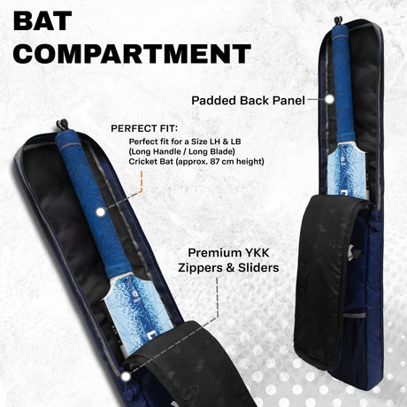 Hayden Grey Cricket Bat Cover Polyester Material, Premium Full Size Cover for Wooden and Plastic Bats with Heavy Duty Stitched Strap