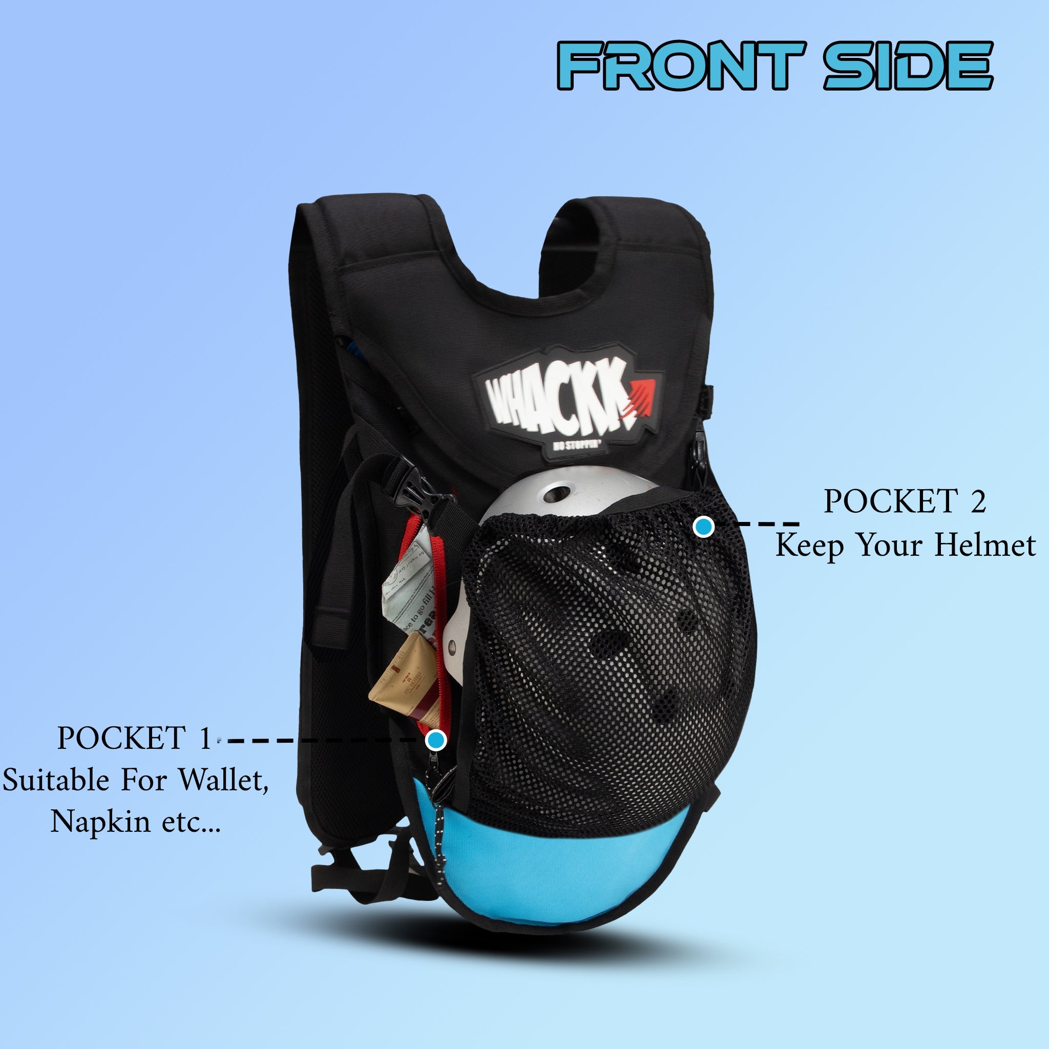 Aero Blue 5L CyclingåÊ Running Bag | Unisex Camping & Hiking | 2L Hydration Pouch Compartment Connecting Water ducts Pockets | Exercise & Fitness|