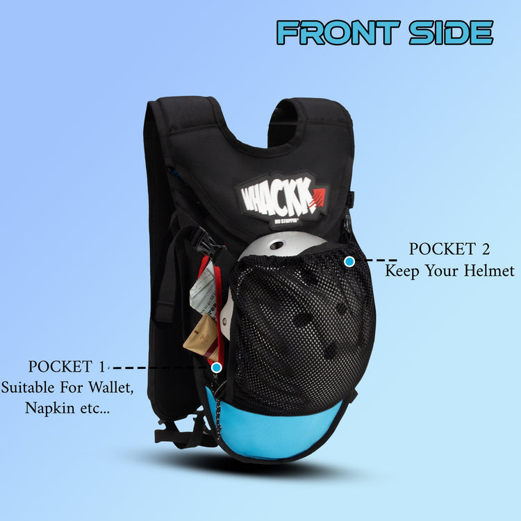 Aero Blue 5L Cycling  Running Bag | Unisex Camping & Hiking | 2L Hydration Pouch Compartment Connecting Water ducts Pockets | Exercise & Fitness|
