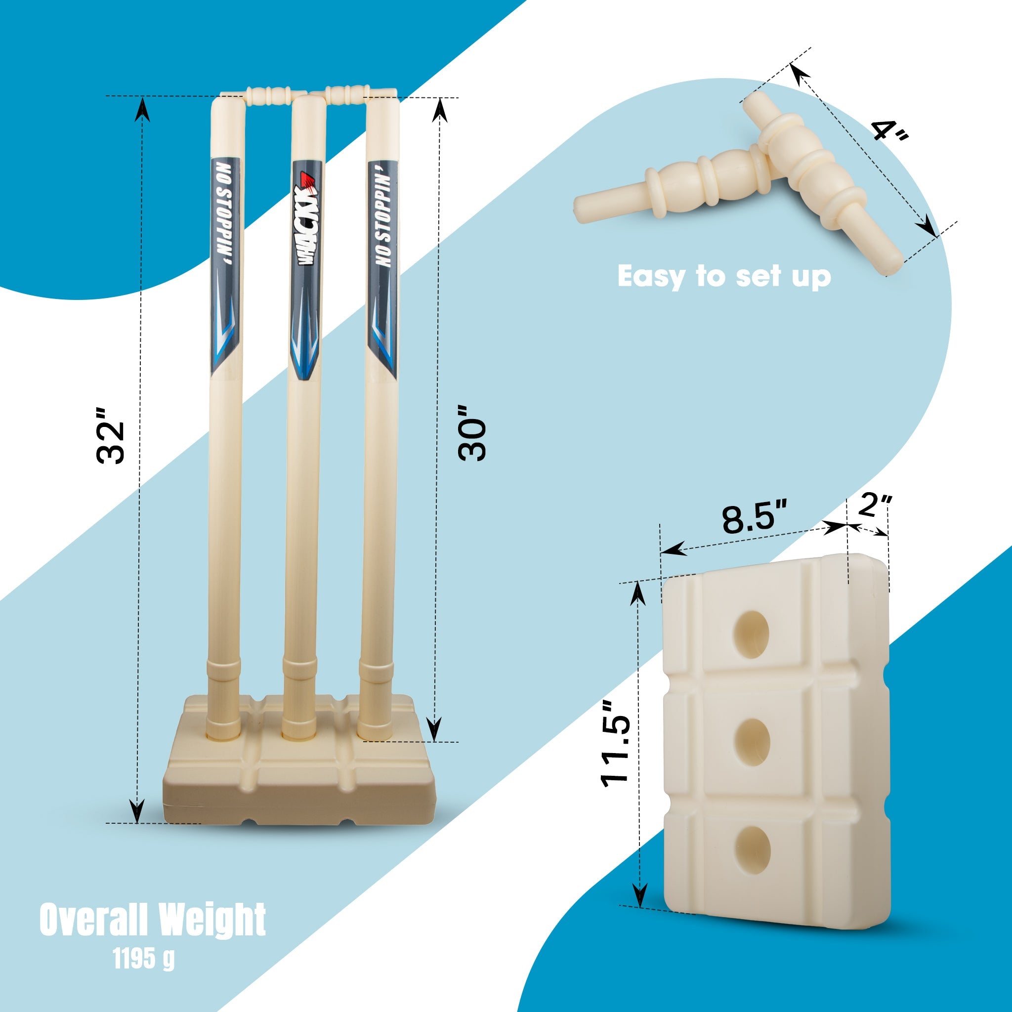 Whackk Complete junior Cricket Set