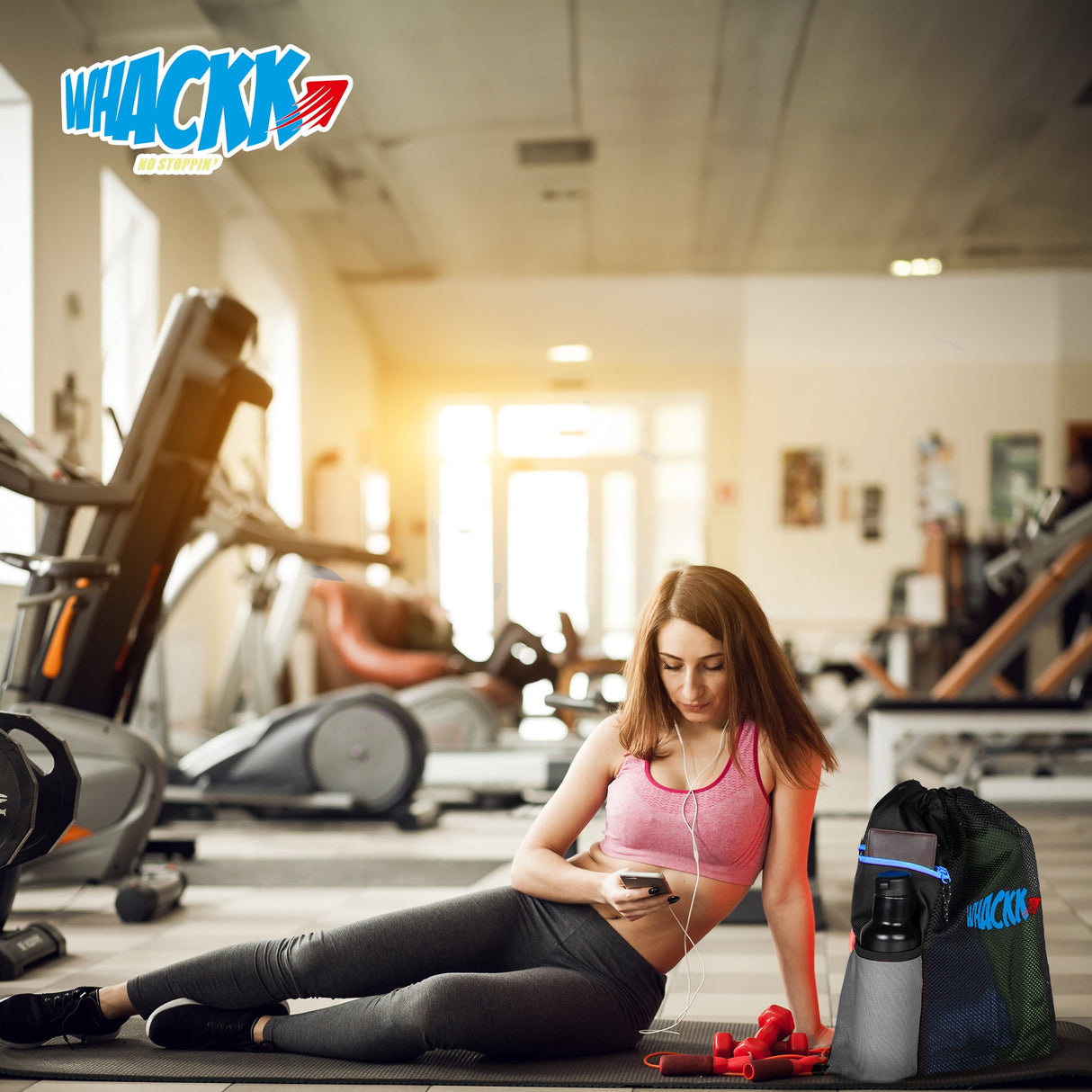 Joss 9L Black |Sports Bag|Swimming Equipment Bags|Netball Bags|Dry Bags|Drawstring Bag for Shoes & Clothes|Sports Gear|Accessory Pocket |Gym Bag |Tuition Bag|1 Bottle Holder