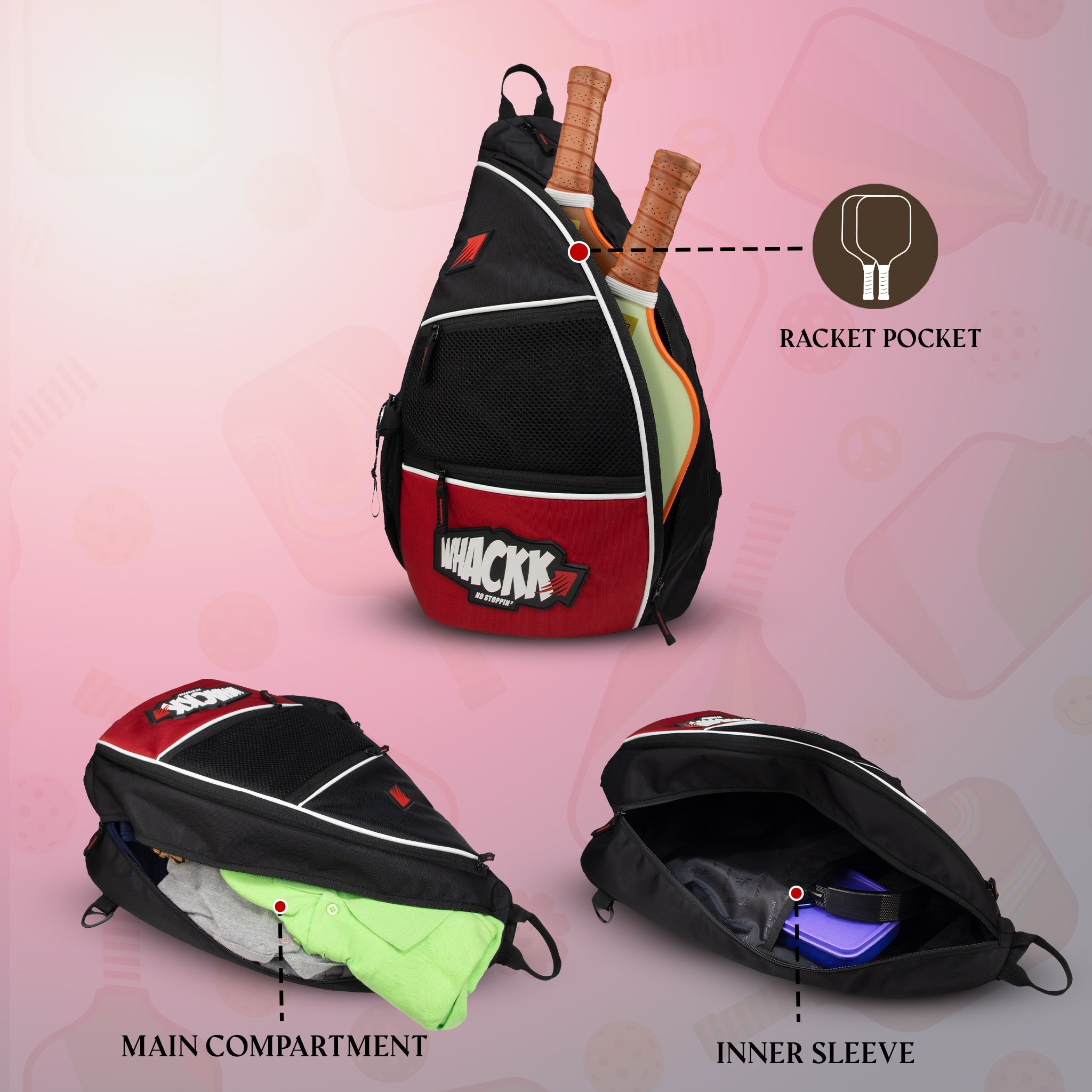 Stance Red 23 L Pickleball / Table Tennis TT Bag