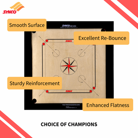 Synco Winit Super 8mm Full size carrom board