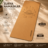 Vedam Cork Yoga Mat | Non-Slip Eco Rubber Base Suryanamskar