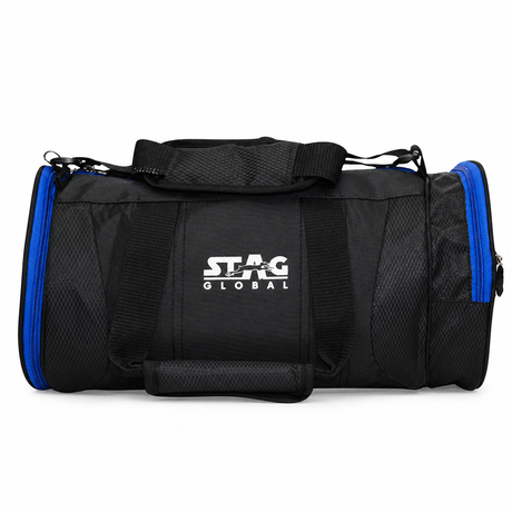 STAG GLOBAL Duffle Bag,  Durable Travel Companion, Comfortable shoulder strap, Black & Blue