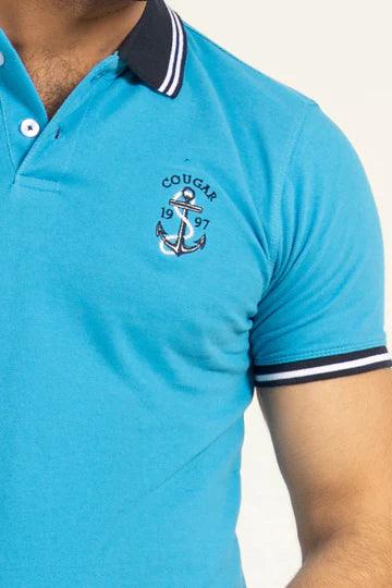 Blue Tipped Polo - KIBI SPORTS