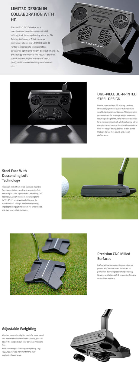 Cobra King 3D Printed Enzo-30 Limited Edition Putter