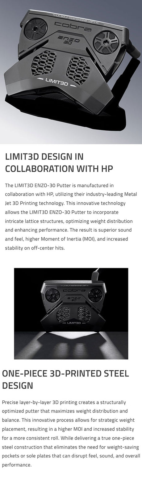 Cobra King 3D Printed Enzo-30 Limited Edition Putter