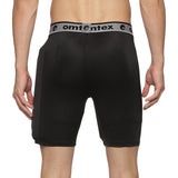 Omtex Compression Batting Shorts with Inner Pad - Left Handed - Black