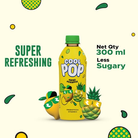 CoolPop Mango Pineapple 300ml (PET Bottles) Pack of 12