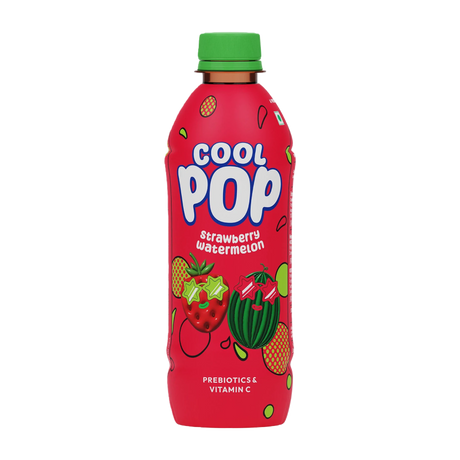 CoolPop Strawberry Watermelon 300ml Pack of 6 (PET Bottles) - Sports Drinks & Beverages by Knack Beverages