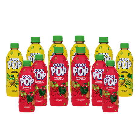 CoolPop Mix 300ml Pack of 12 (PET), 6 Unit/Flavour - Sports Drinks & Beverages by Knack Beverages