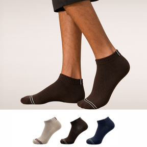 The Sock Street Design All Purpose Coastal Stripe Ankle Socks (Pack of 3)
