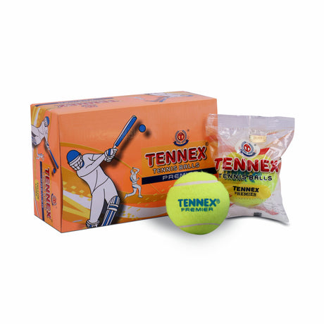 Cricket Tennis Ball Premier Light Weight (Pack of 6) - Turf / Box Cricket Underarm