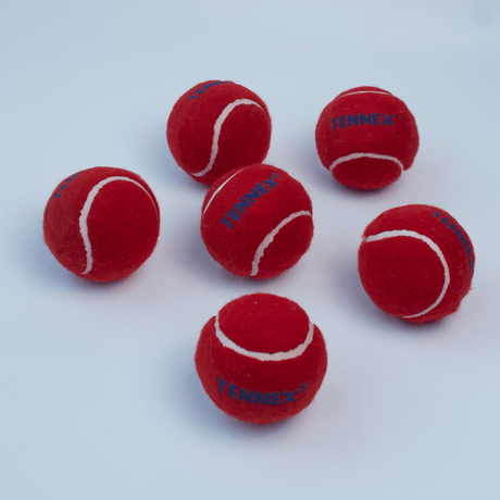 Cricket Tennis Ball Hard/Heavy Weight (Pack of 6) - Overarm Bowling