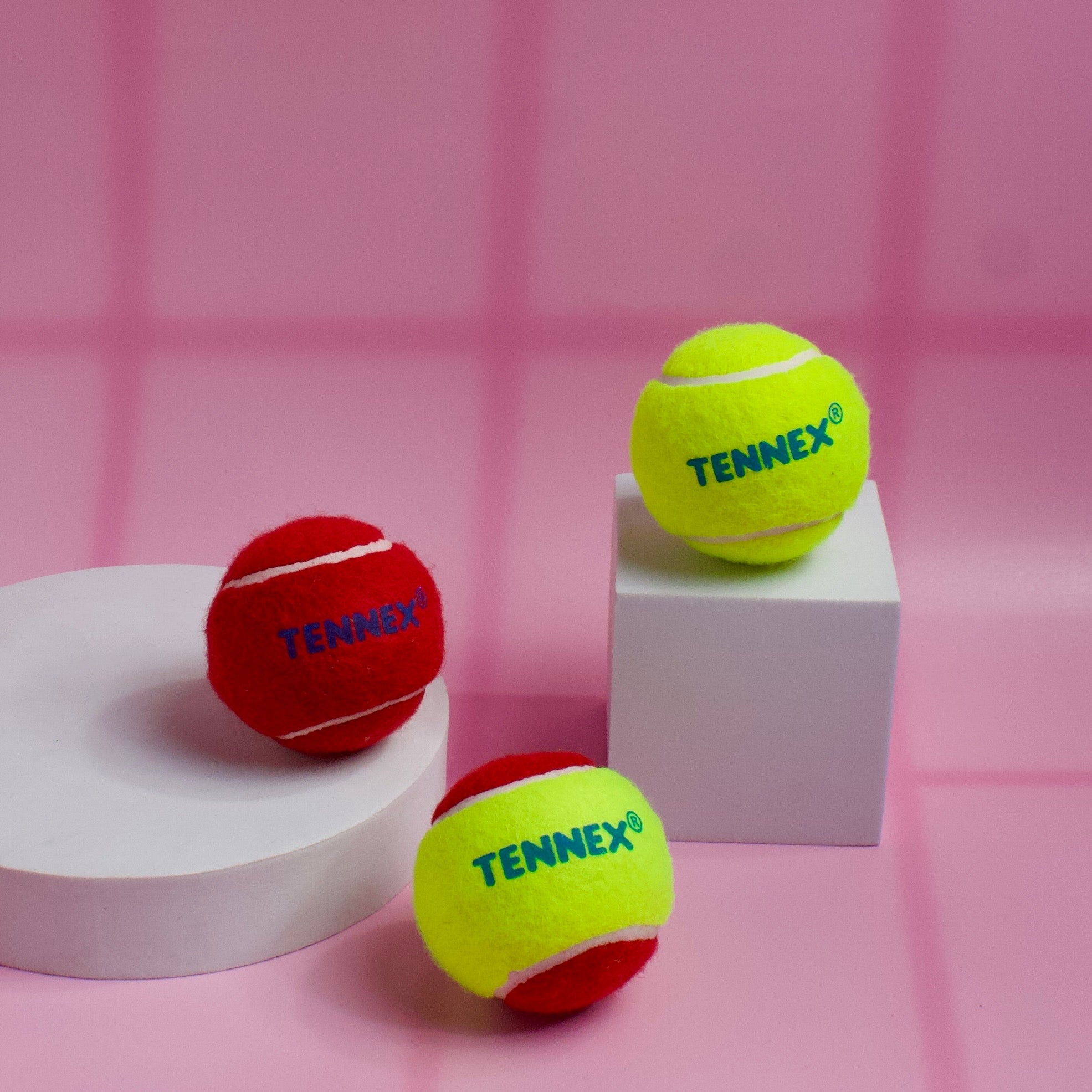 Cricket Tennis Ball Soft/Light Weight (Pack of 6) - Underarm Bowling