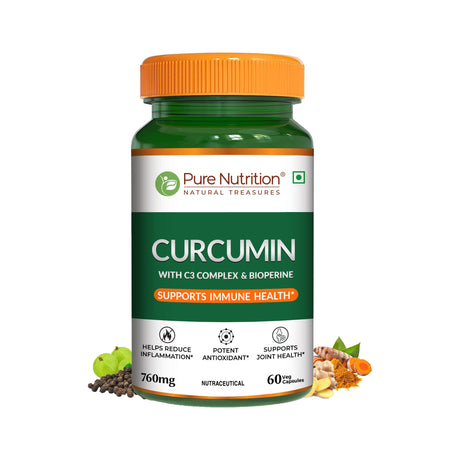 Curcumin with C3 Complex & Bioperine 60 Veg Capsules | Joint & Immunity