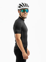 Men’s Polyester Plain Cycling Jersey Black