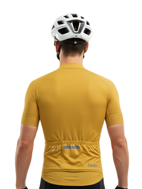 Cycling Jersey for Men Yellow Solid Color | Triumph