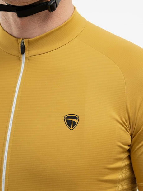 Cycling Jersey for Men Yellow Solid Color | Triumph