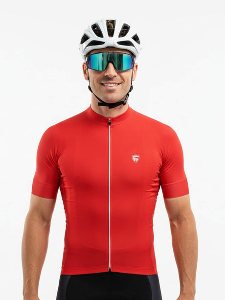 Men’s Dri-Fit Cycling Jerseys Red Color | Custom Cycling Wear | Triumph