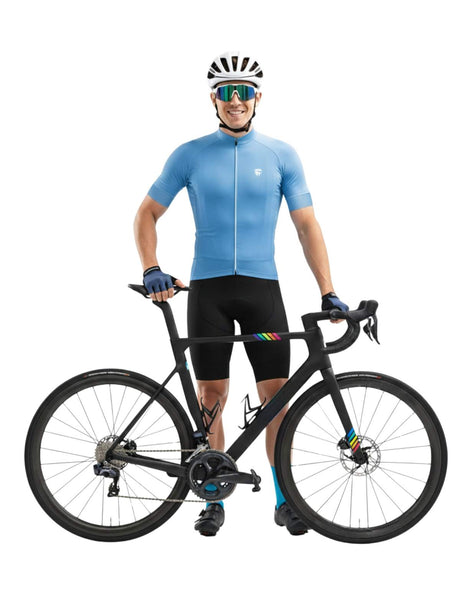 Polyester Drifit Mens Cycling Jersey SKY Blue | Triumph