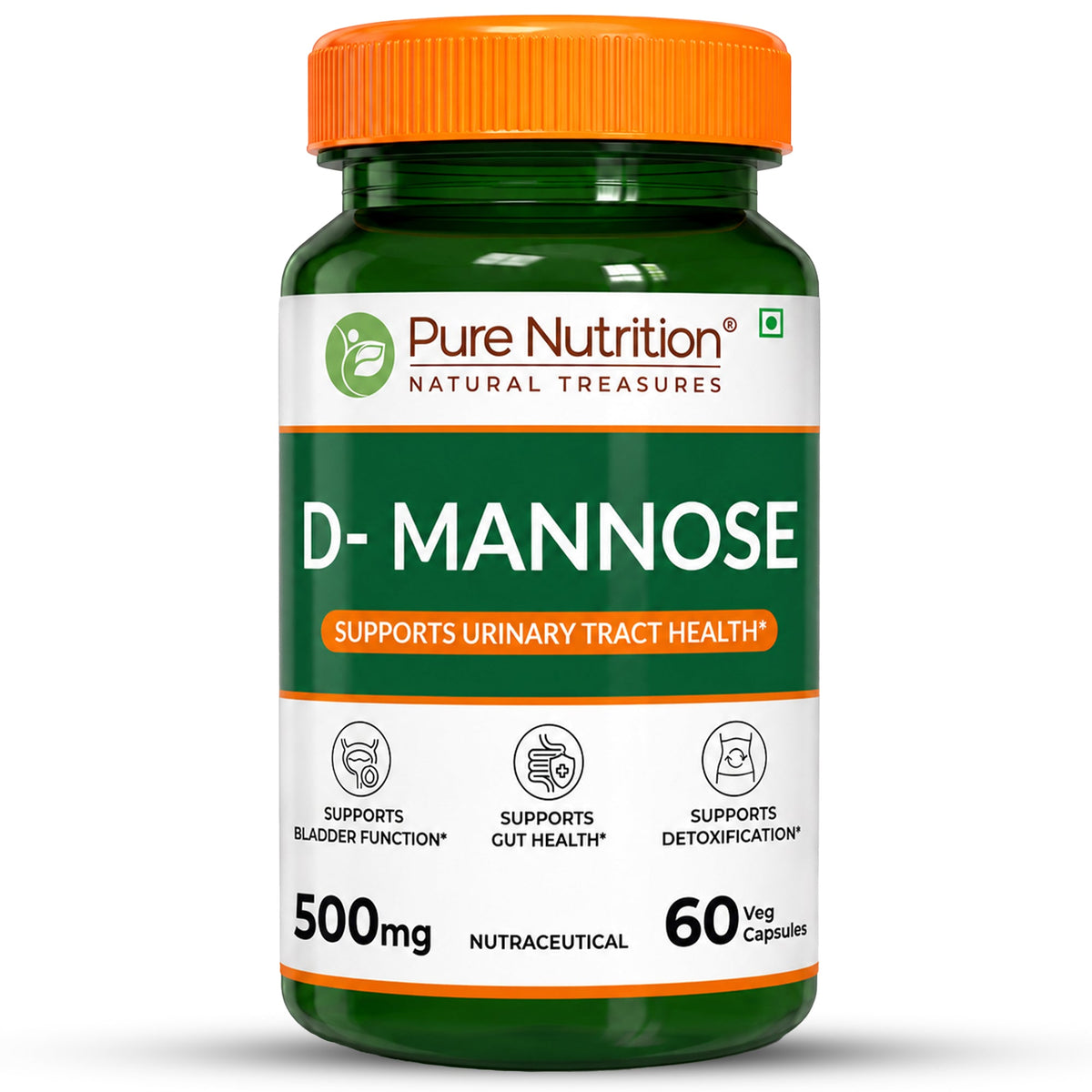 D-Mannose 500mg | 60 Veg Capsules - Nutrition by Pure Nutrition