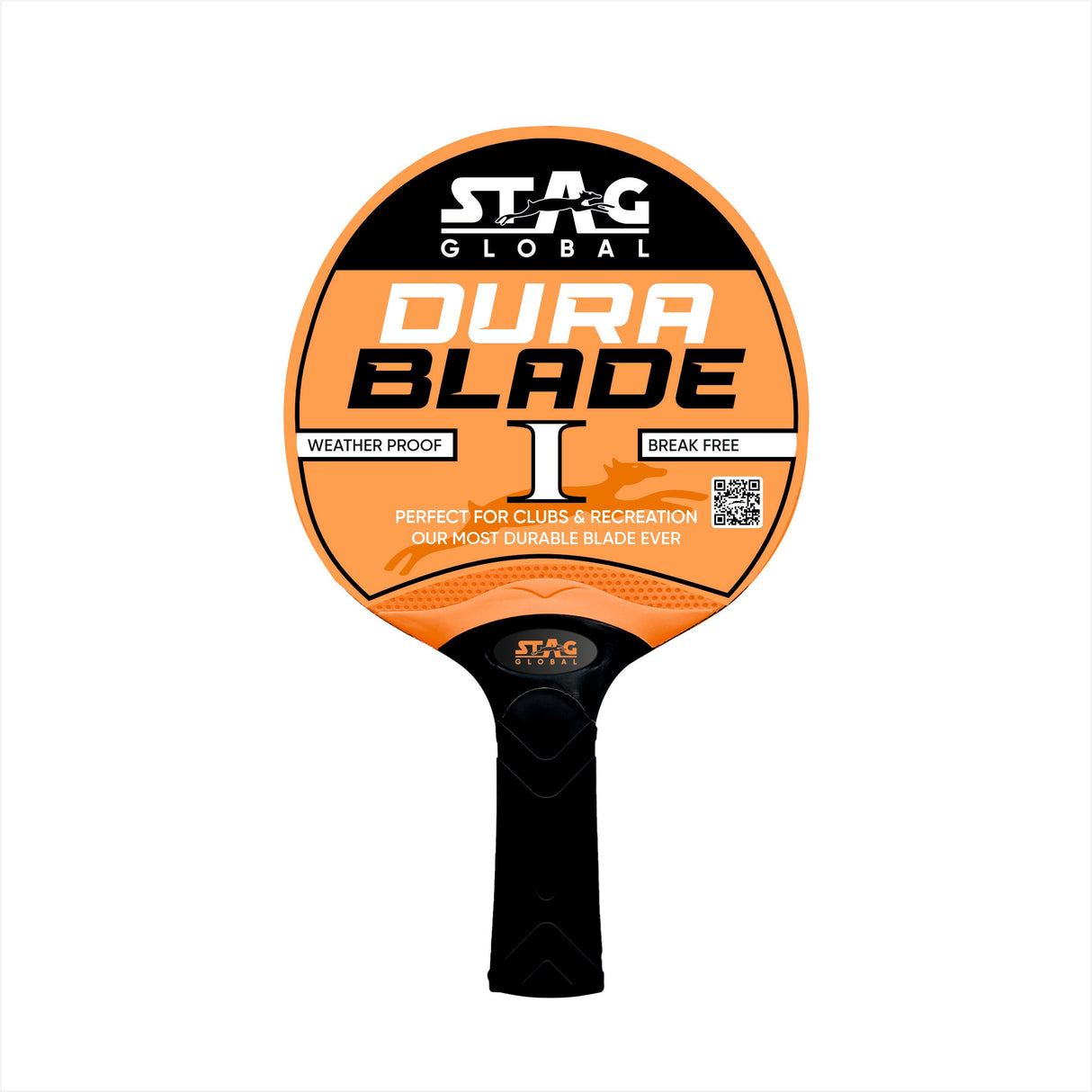 STAG GLOBAL Dura Blade Table Tennis Single Racket (Orange/Black) (Green/Black) (2025 Model)