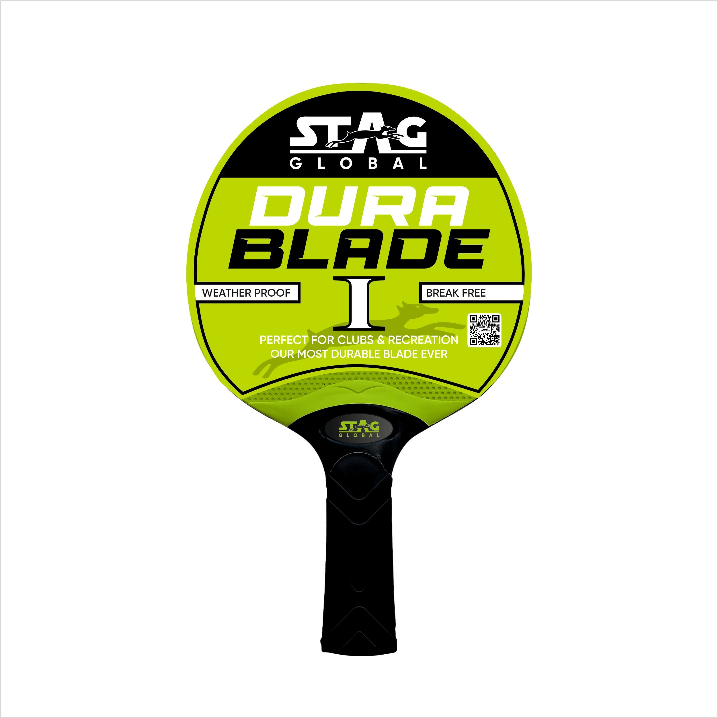 STAG GLOBAL Dura Blade Table Tennis Single Racket (Orange/Black) (Green/Black) (2025 Model)