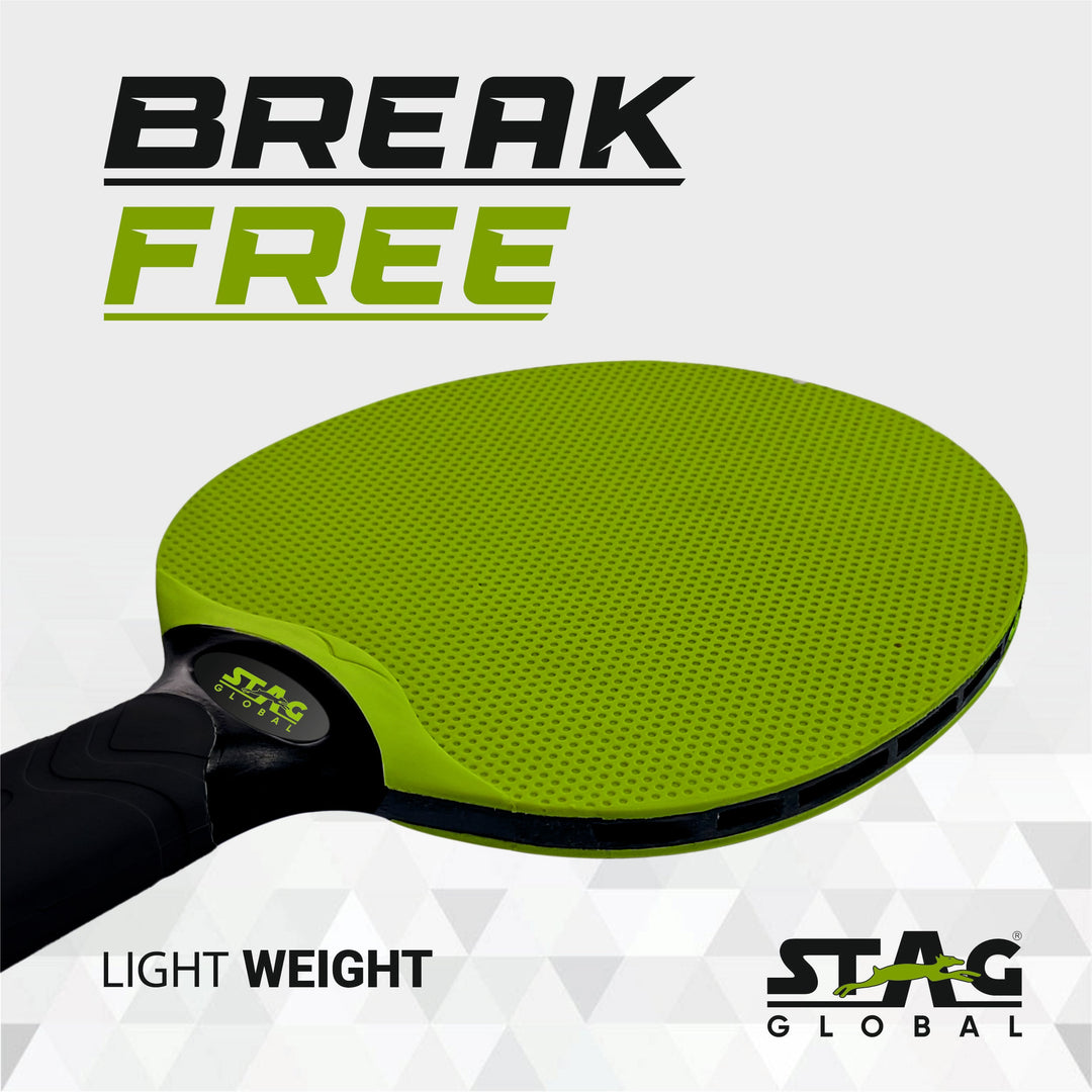 STAG GLOBAL Dura Blade Table Tennis Single Racket (Orange/Black) (Green/Black) (2025 Model)