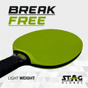 STAG GLOBAL Dura Blade Table Tennis Single Racket (Orange/Black) (Green/Black) (2025 Model)