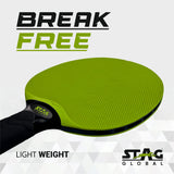 STAG GLOBAL Dura Blade Table Tennis Single Racket (Orange/Black) (Green/Black) (2025 Model)