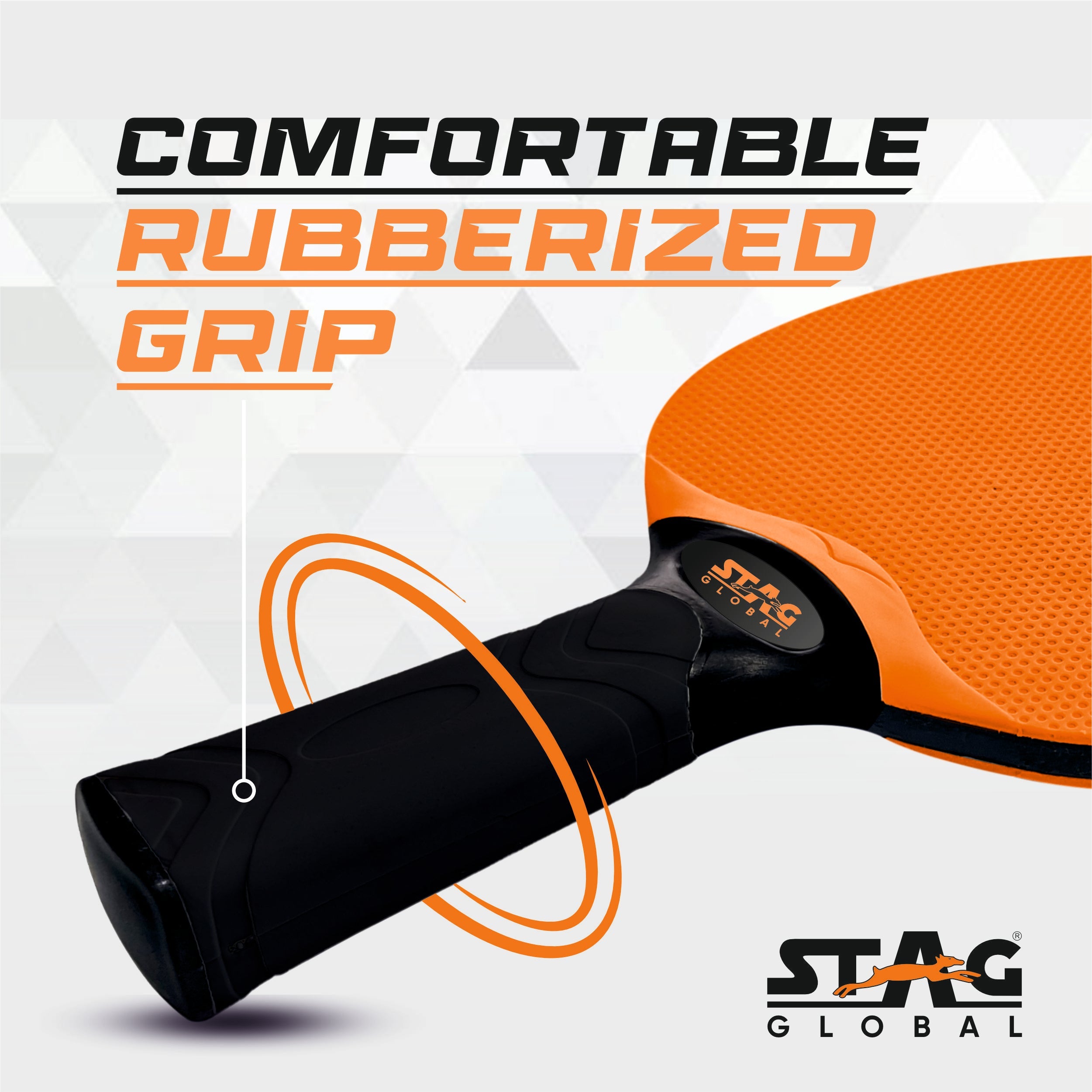 STAG GLOBAL Dura Blade Table Tennis Single Racket (Orange/Black) (Green/Black) (2025 Model)