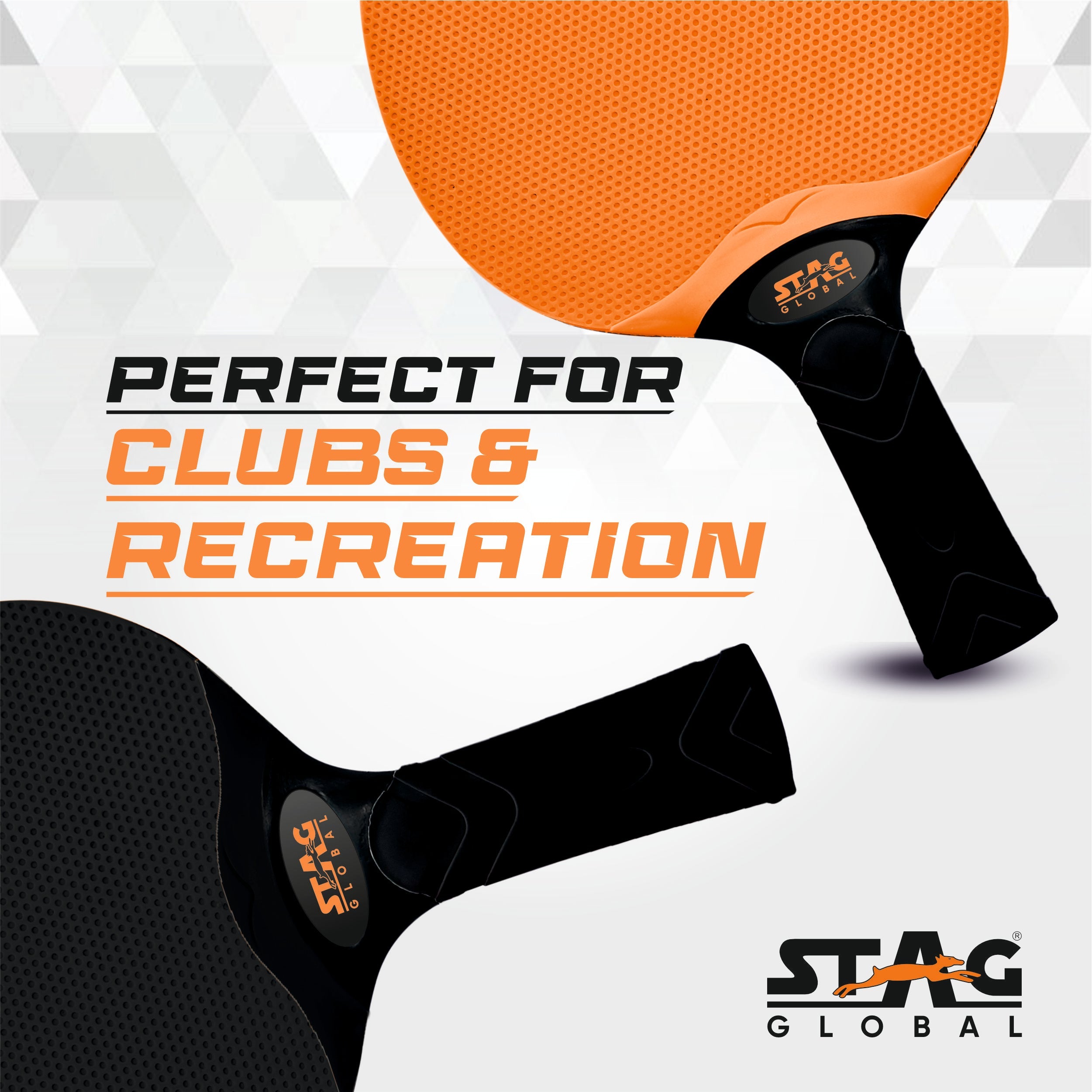 STAG GLOBAL Dura Blade Table Tennis Single Racket (Orange/Black) (Green/Black) (2025 Model)