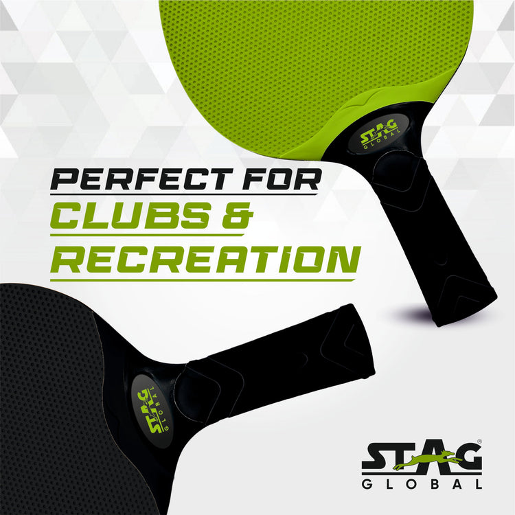 STAG GLOBAL Dura Blade Table Tennis Single Racket (Orange/Black) (Green/Black) (2025 Model)