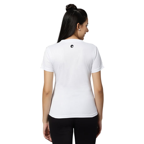 DOTTY Round Neck T-Shirt - White