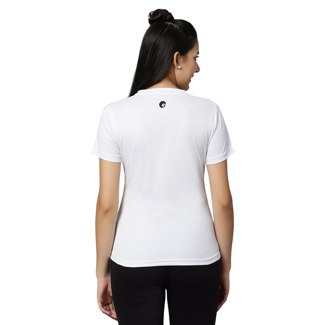 DOTTY Round Neck T-Shirt - White