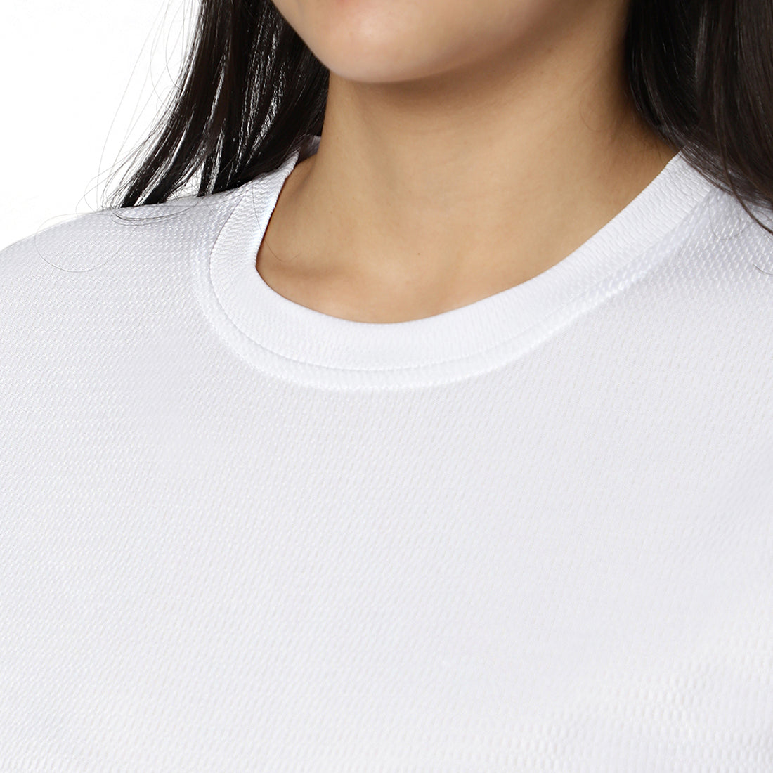 DOTTY Round Neck T-Shirt - White