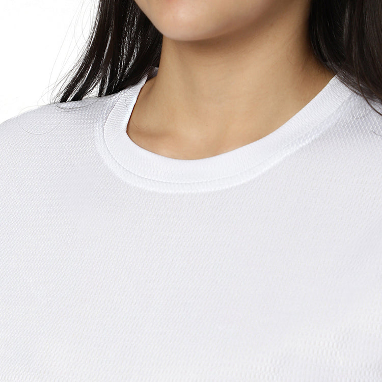 DOTTY Round Neck T-Shirt - White