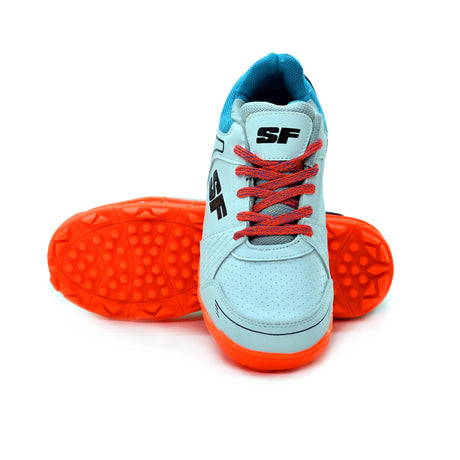 SF Warrior (Teal/White/Orange) Cricket Shoes - Shoes by Stanford