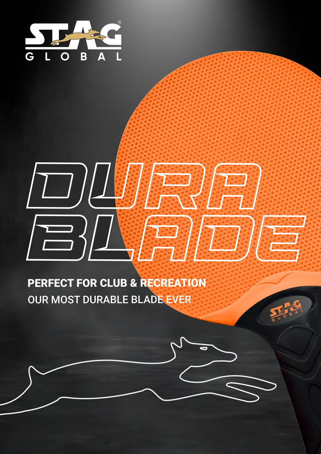 STAG GLOBAL Dura Blade Table Tennis Playset (2025 Model) (2 Racquets & 3 Balls)