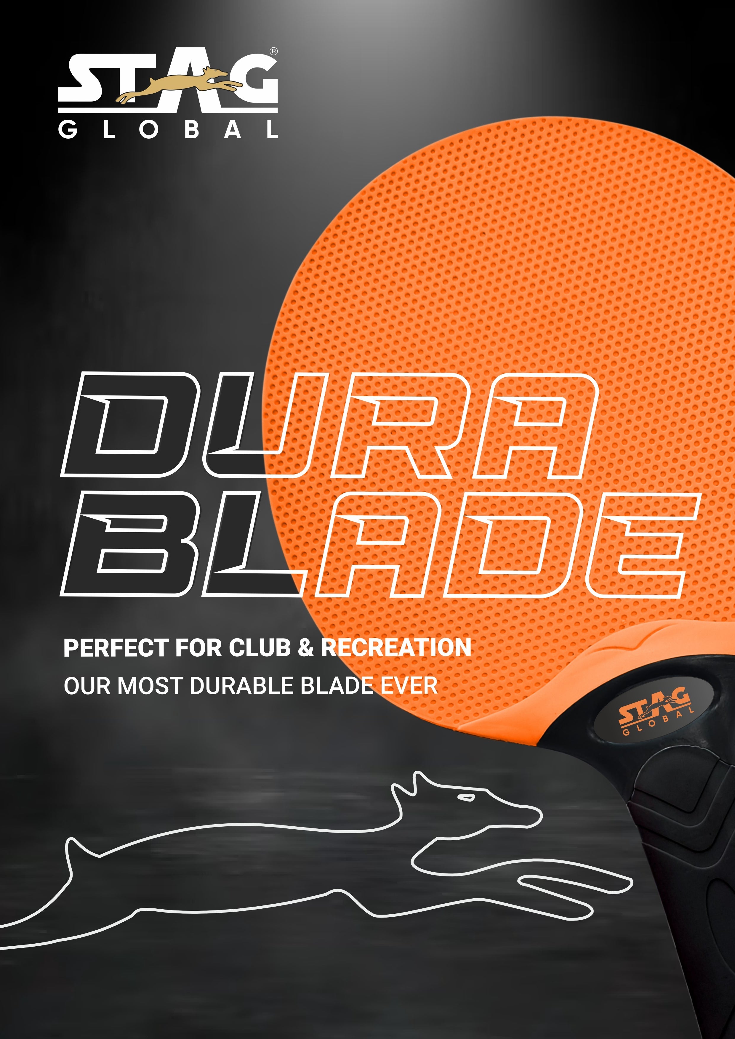 STAG GLOBAL Dura Blade Table Tennis Playset (2025 Model) (2 Racquets & 3 Balls)